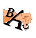 Practical ＆ Lovely sign language texture（個別スタンプ：3）