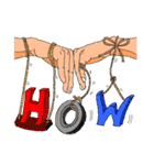 Practical ＆ Lovely sign language texture（個別スタンプ：9）