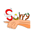 Practical ＆ Lovely sign language texture（個別スタンプ：10）