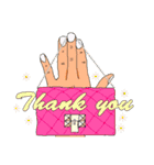 Practical ＆ Lovely sign language texture（個別スタンプ：11）