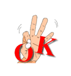 Practical ＆ Lovely sign language texture（個別スタンプ：12）