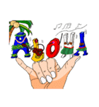 Practical ＆ Lovely sign language texture（個別スタンプ：15）