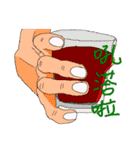 Practical ＆ Lovely sign language texture（個別スタンプ：18）