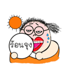 Funny girl with mole（個別スタンプ：7）
