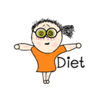 Funny girl with mole（個別スタンプ：8）