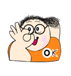 Funny girl with mole（個別スタンプ：11）