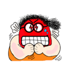Funny girl with mole（個別スタンプ：14）