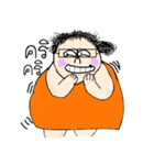 Funny girl with mole（個別スタンプ：20）