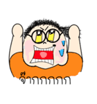 Funny girl with mole（個別スタンプ：24）