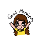 Girl in yellow dress（個別スタンプ：1）