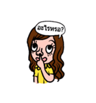 Girl in yellow dress（個別スタンプ：6）