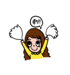Girl in yellow dress（個別スタンプ：9）
