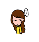 Girl in yellow dress（個別スタンプ：10）