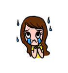 Girl in yellow dress（個別スタンプ：12）