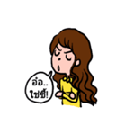 Girl in yellow dress（個別スタンプ：13）