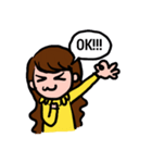 Girl in yellow dress（個別スタンプ：14）