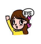 Girl in yellow dress（個別スタンプ：15）