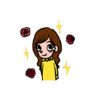 Girl in yellow dress（個別スタンプ：16）