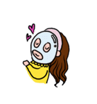 Girl in yellow dress（個別スタンプ：17）