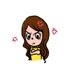 Girl in yellow dress（個別スタンプ：18）