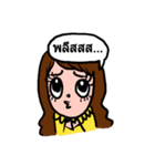 Girl in yellow dress（個別スタンプ：19）