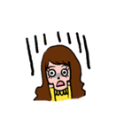 Girl in yellow dress（個別スタンプ：20）