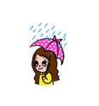 Girl in yellow dress（個別スタンプ：21）
