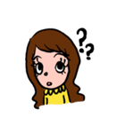 Girl in yellow dress（個別スタンプ：23）