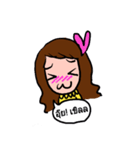 Girl in yellow dress（個別スタンプ：24）