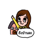 Girl in yellow dress（個別スタンプ：28）