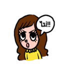 Girl in yellow dress（個別スタンプ：29）