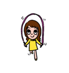 Girl in yellow dress（個別スタンプ：33）