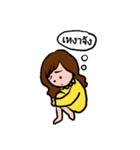 Girl in yellow dress（個別スタンプ：35）