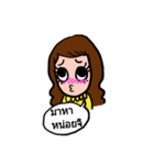 Girl in yellow dress（個別スタンプ：37）