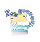 カエルアイスクリーム(にゅ～)（個別スタンプ：6）