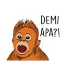 Baby Orangutan (Indonesian)（個別スタンプ：4）