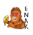 Baby Orangutan (Indonesian)（個別スタンプ：22）