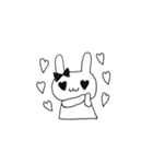 リボンのうさちゃん（個別スタンプ：3）