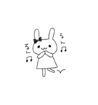 リボンのうさちゃん（個別スタンプ：4）