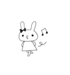 リボンのうさちゃん（個別スタンプ：5）