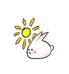 Cute white bunny（個別スタンプ：1）