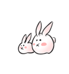 Cute white bunny（個別スタンプ：3）