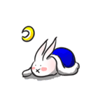 Cute white bunny（個別スタンプ：4）