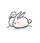 Cute white bunny（個別スタンプ：10）