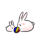 Cute white bunny（個別スタンプ：22）