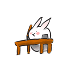 Cute white bunny（個別スタンプ：24）