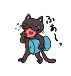 ブラックねこ（個別スタンプ：3）