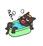 ブラックねこ（個別スタンプ：7）