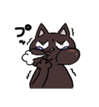 ブラックねこ（個別スタンプ：19）