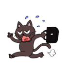 ブラックねこ（個別スタンプ：21）